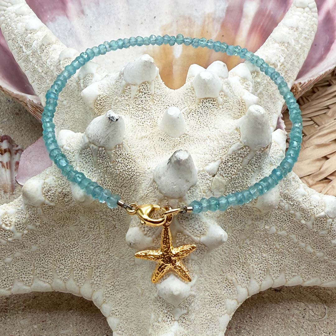 Aquamarine Starfish Bracelet