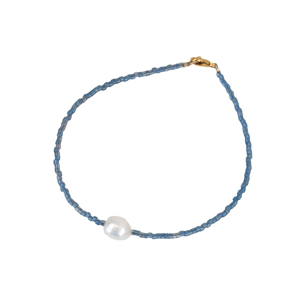 Cloud Bracelet with Solitaire Pearl