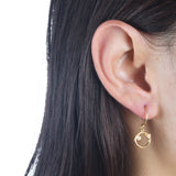 Branch Circle Seed Pod Solitaire Earrings