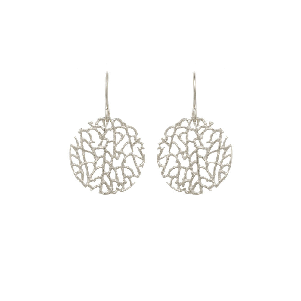 Mini Coral Disc Earrings