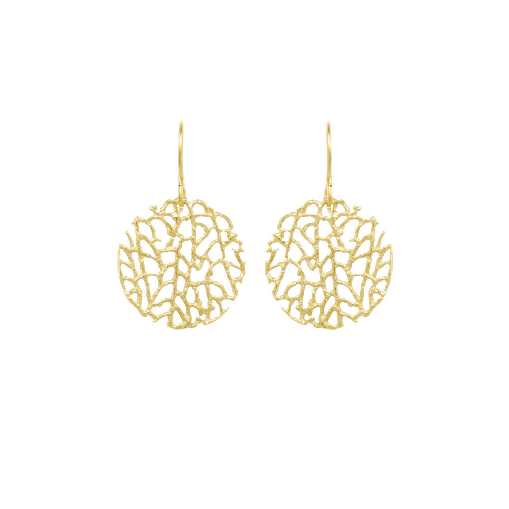 Mini Coral Disc Earrings