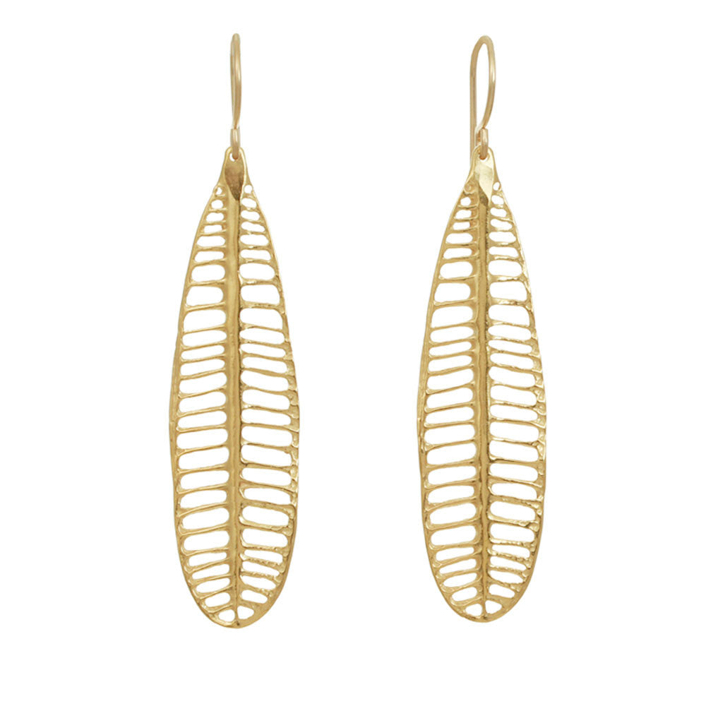Large Plumeria Cutout Earrings