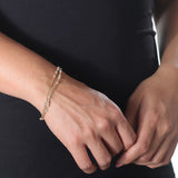3 Strand Gemstone Chain Bracelet
