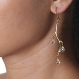 Branch Earrings with Briolettes