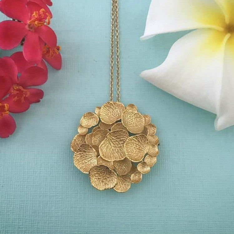 Round Petal Cluster Necklace