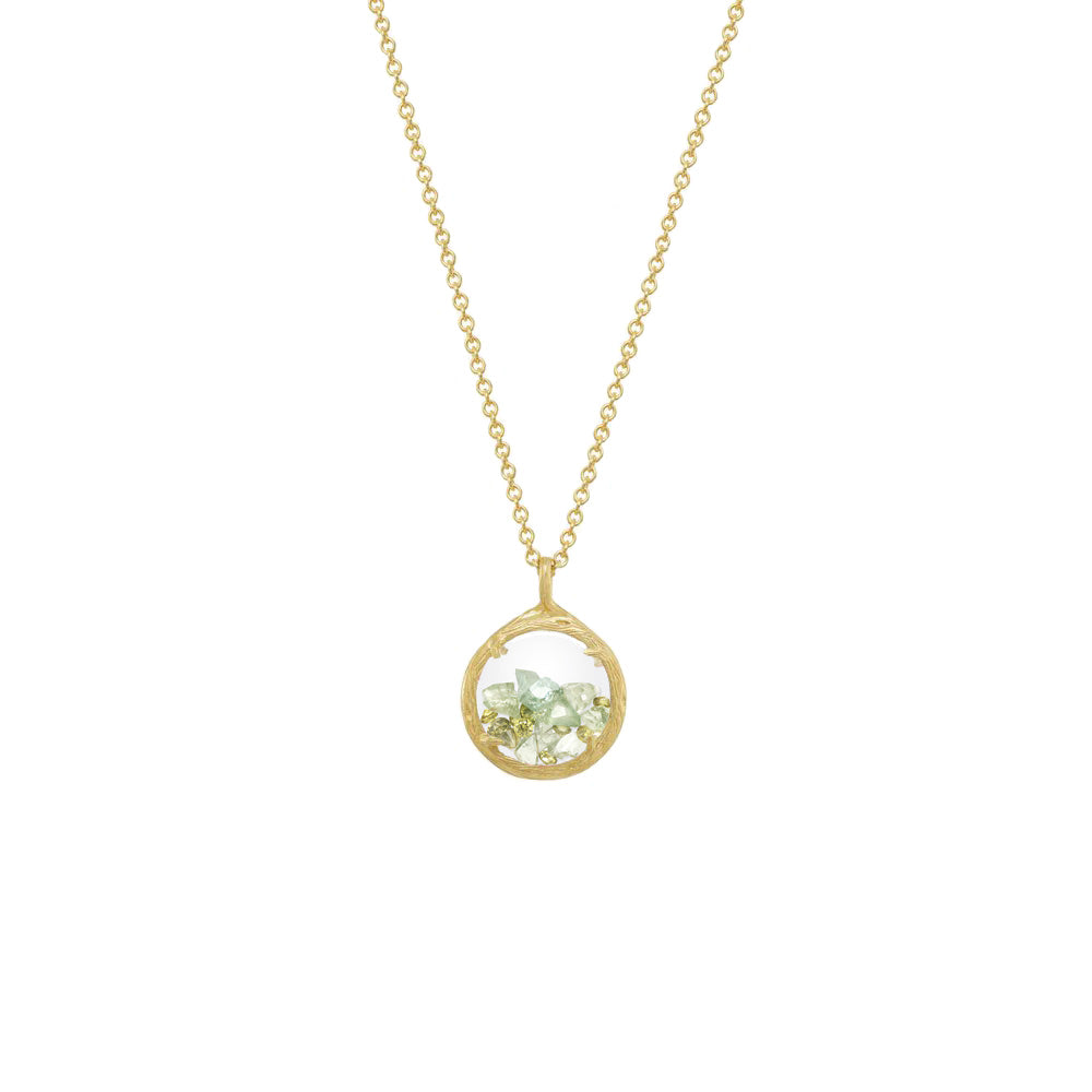 Mini Shaker Birthstone Necklace