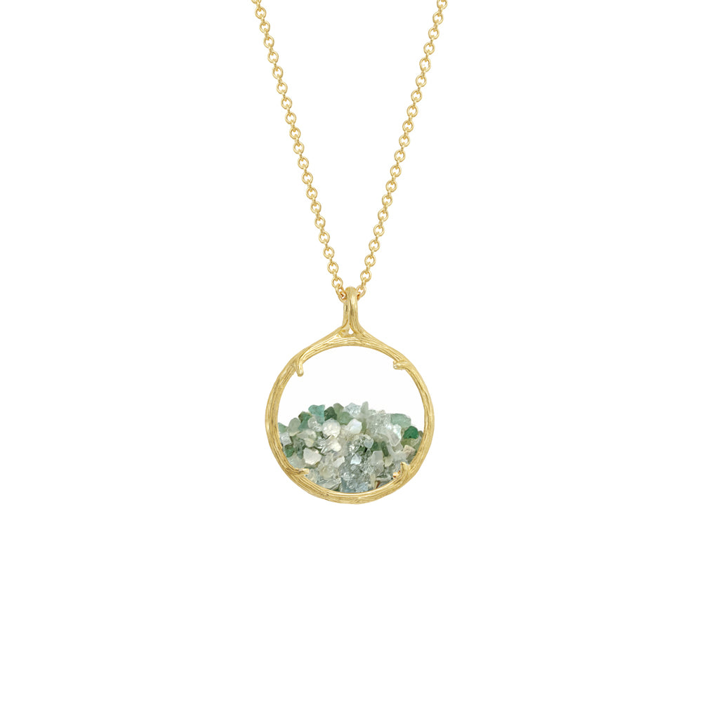 Small Custom Birthstone Shaker Necklace