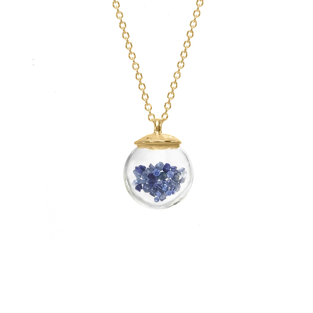 Small Birthstone Globe Necklace