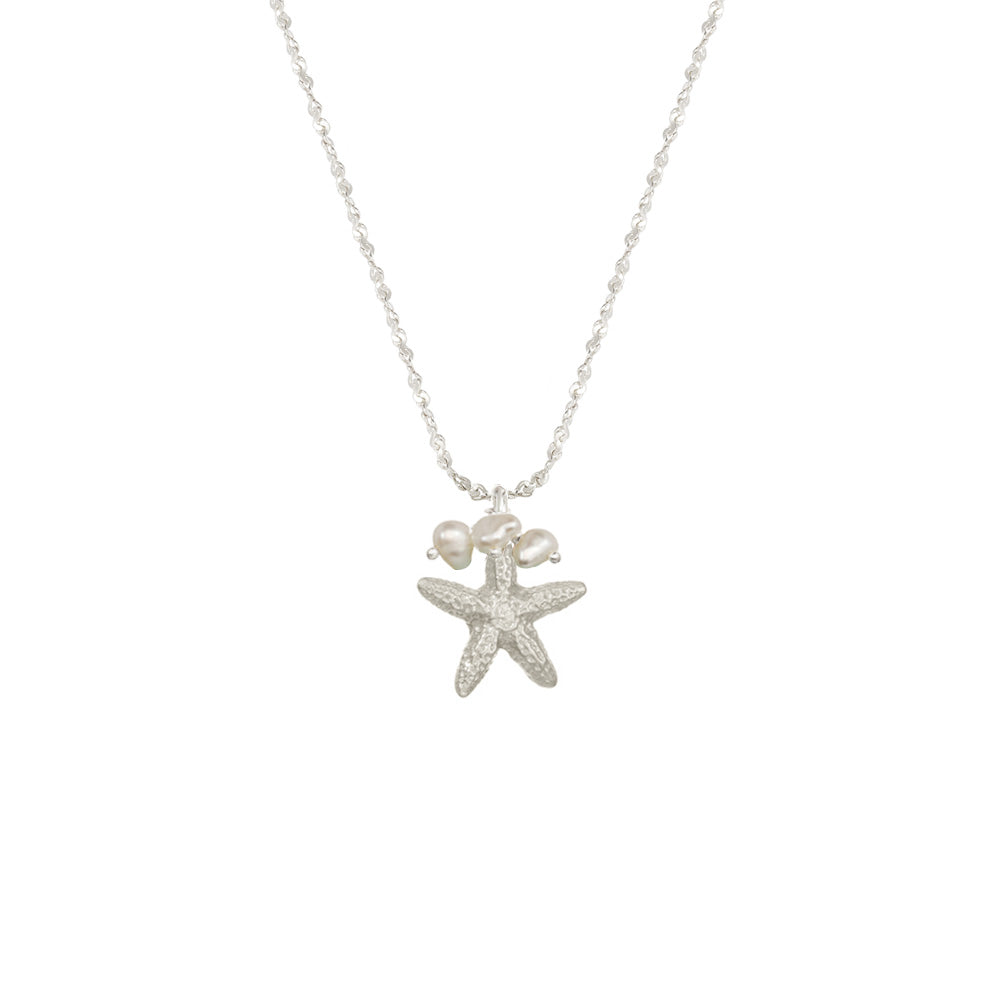 Small Starfish with Stones Necklace