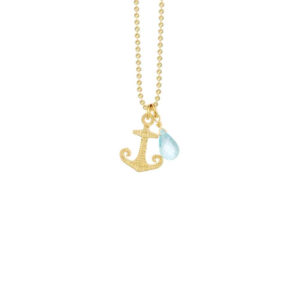 Anchor Necklace with Briolette