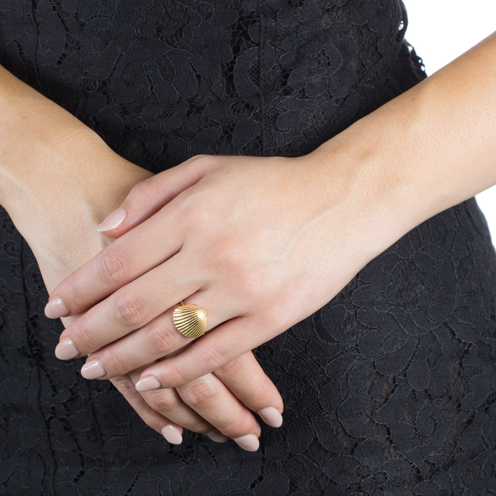 Small Sun Shell Ring