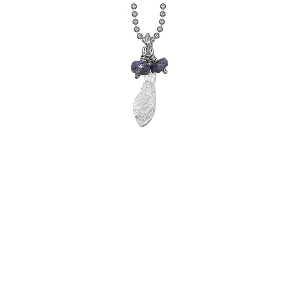 Mini Half Maple Seed with Stones Necklace