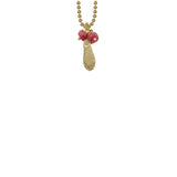 Mini Half Maple Seed with Stones Necklace
