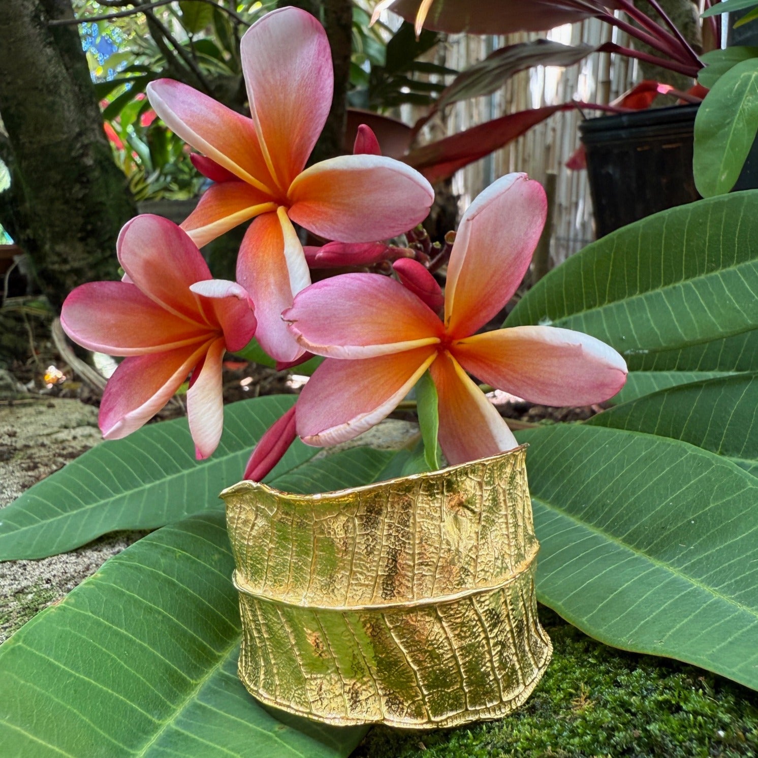 Plumeria Cuff Bracelet