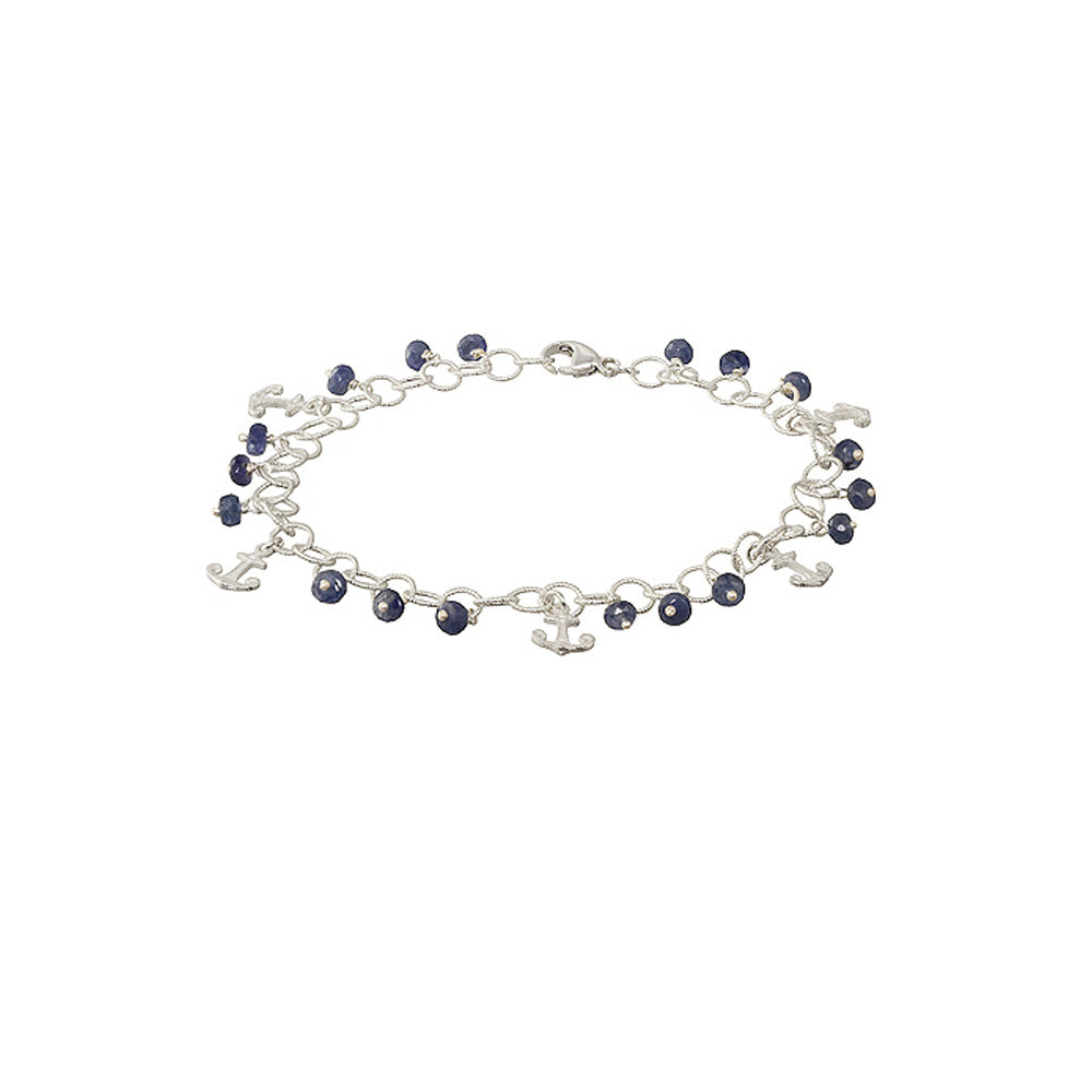 Bubble Charm Bracelet with Anchors and Stones