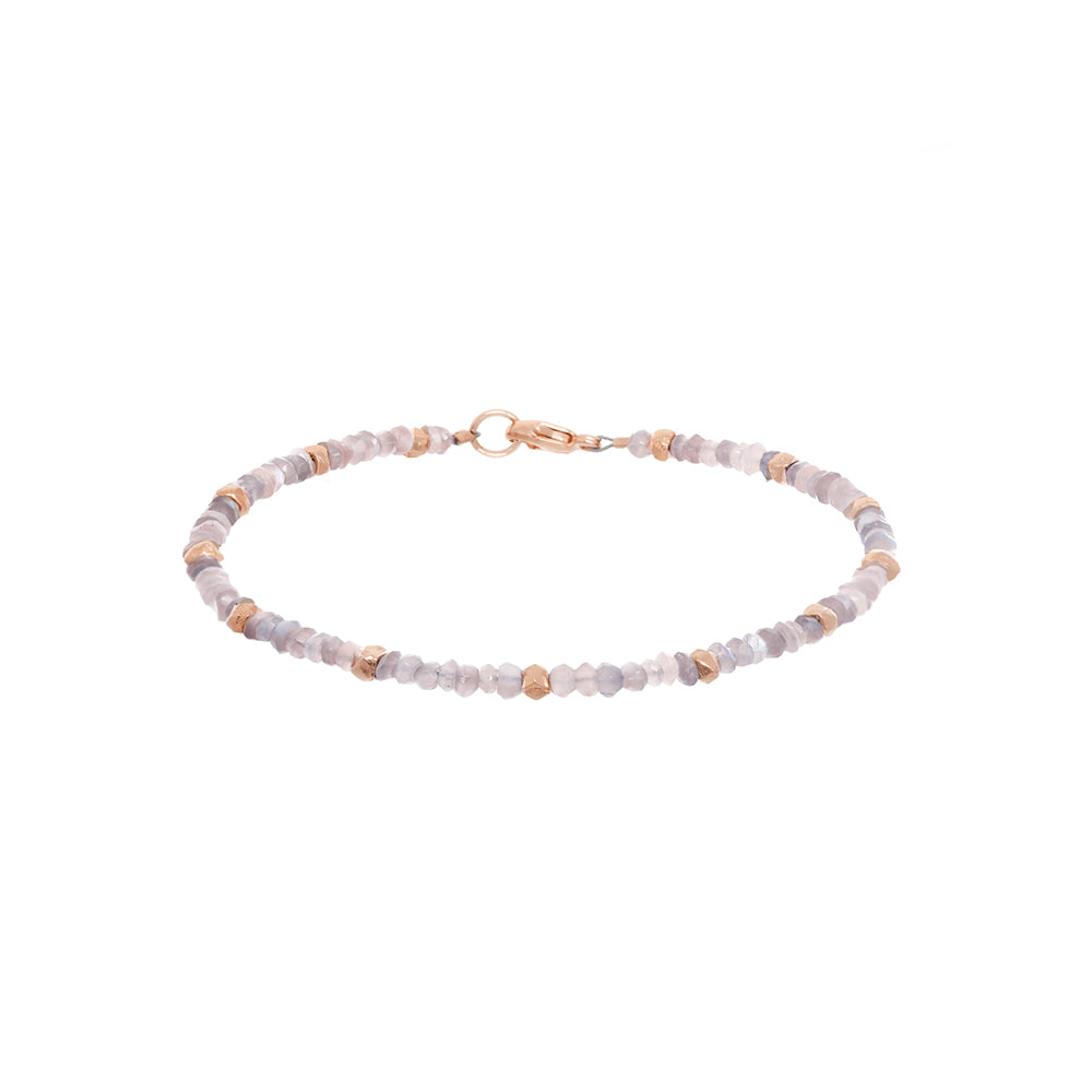 Gemstone Station Bracelet - Rose Gold