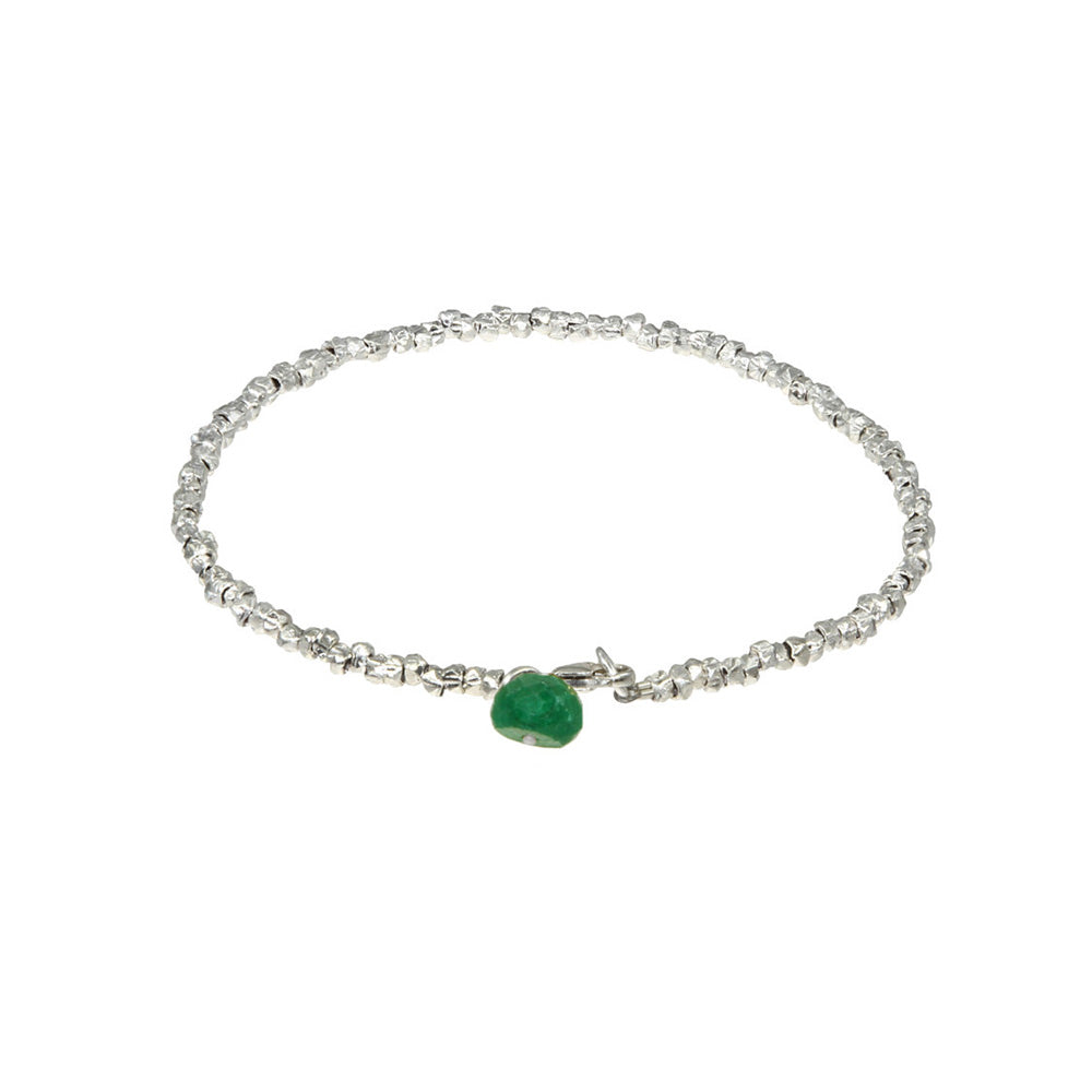 Beaded Bracelet w/Large Rondelle (Select Silver Styles Only)