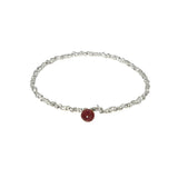 Beaded Bracelet w/Large Rondelle (Select Silver Styles Only)