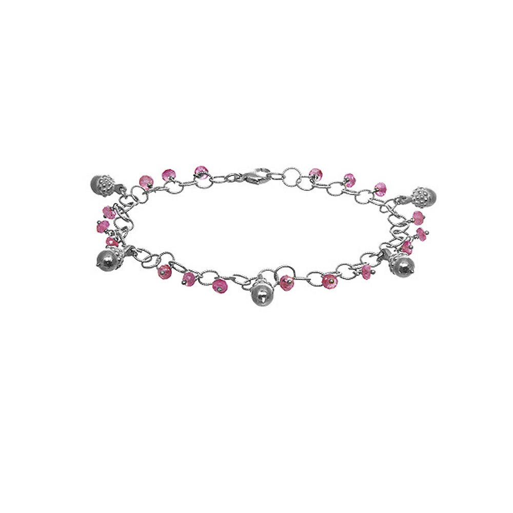 Bubble Charm Bracelet with Acorns and Stones