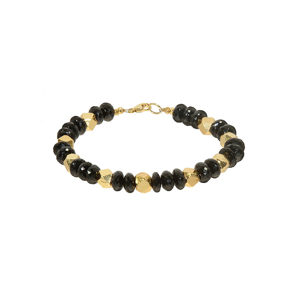 Large Rondelle Wide Stripe Bracelet (Select Gold Styles Only)