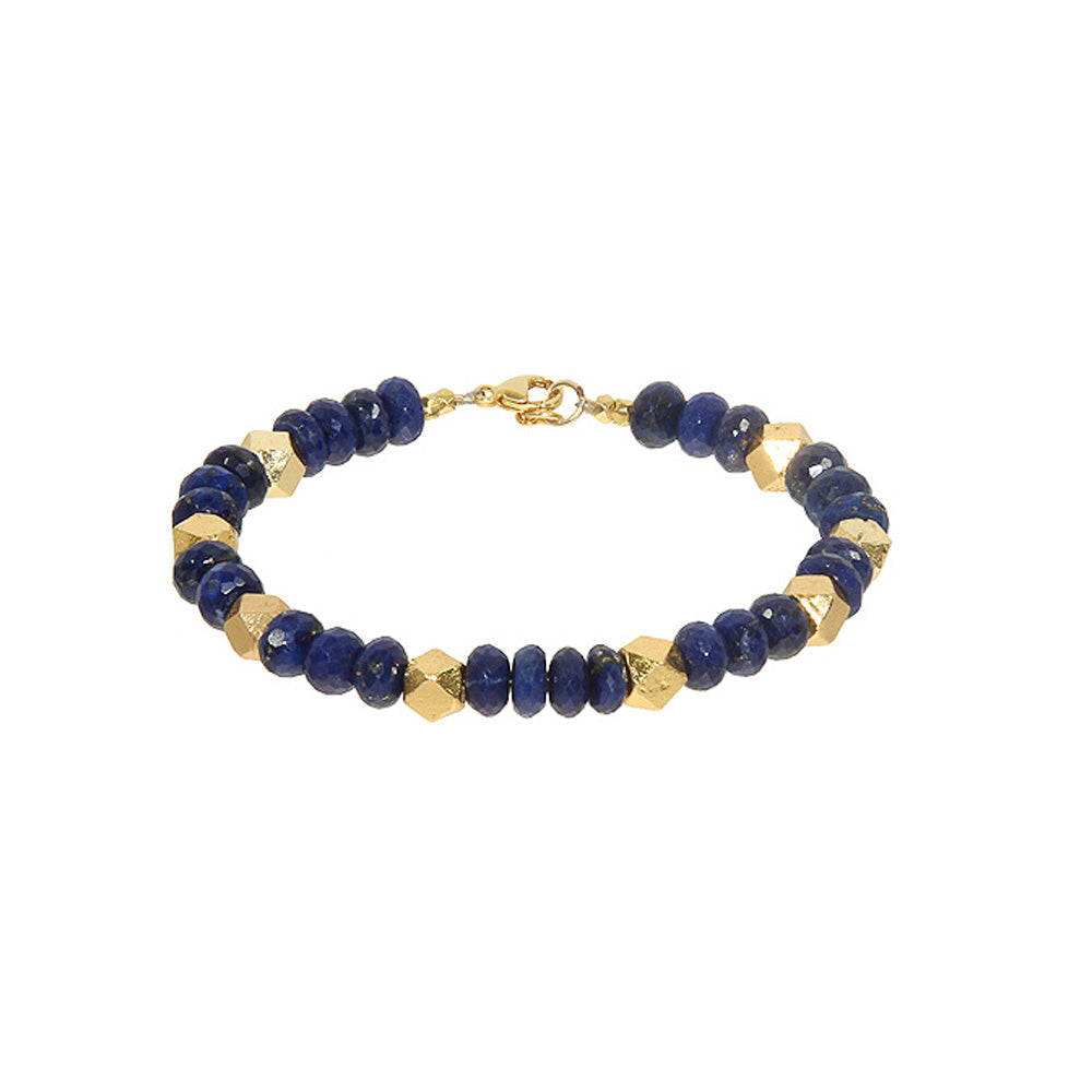 Large Rondelle Wide Stripe Bracelet (Select Gold Styles Only)