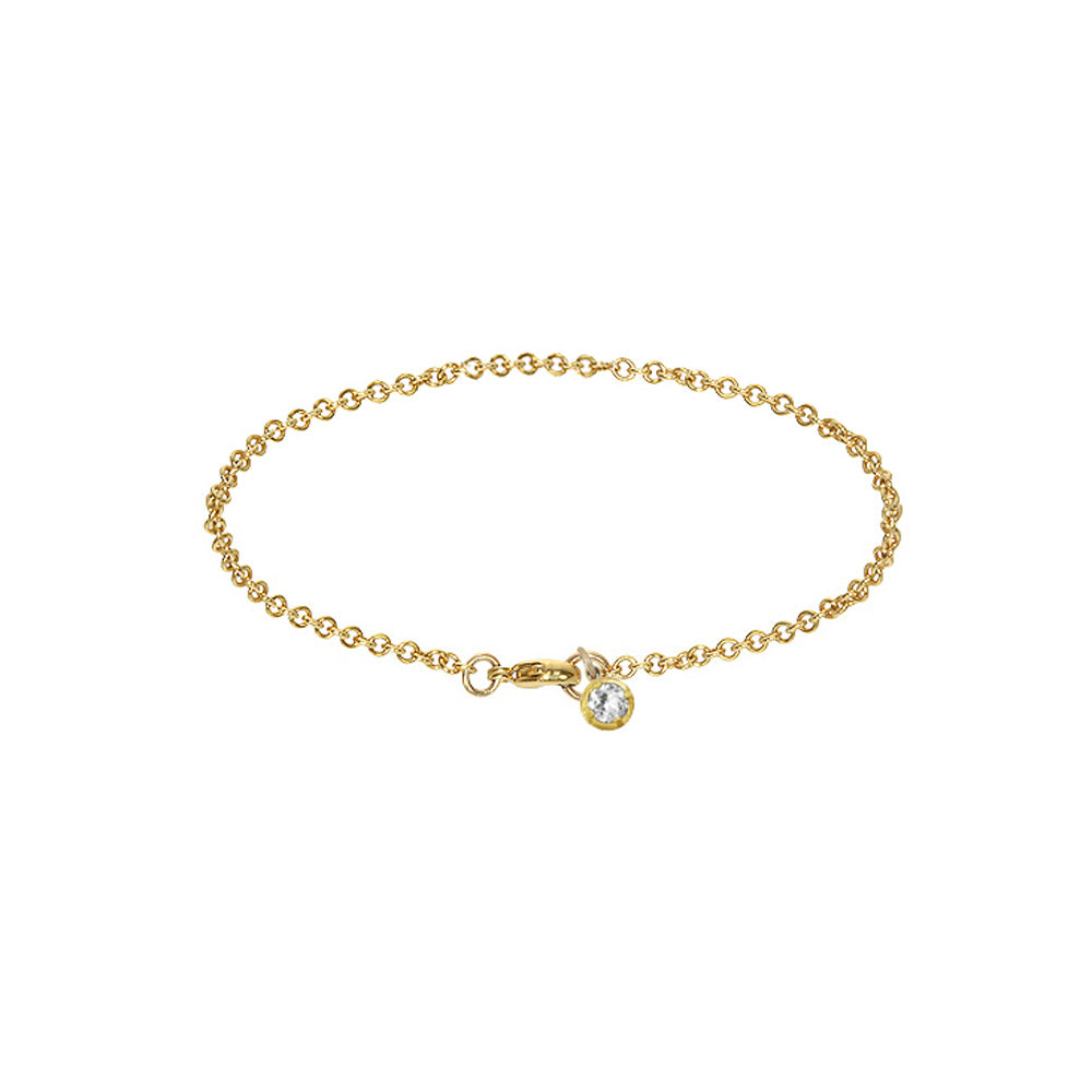 Solitaire on Chain Bracelet