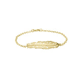 Feather on Chain Bracelet