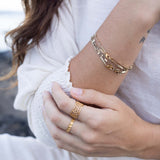 Hammered Cord Bracelet