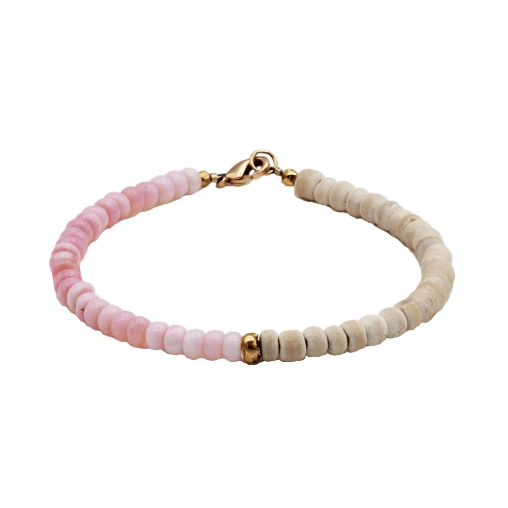 Island Dawn Horizon Bracelet - Gemstone and Coconut Beads
