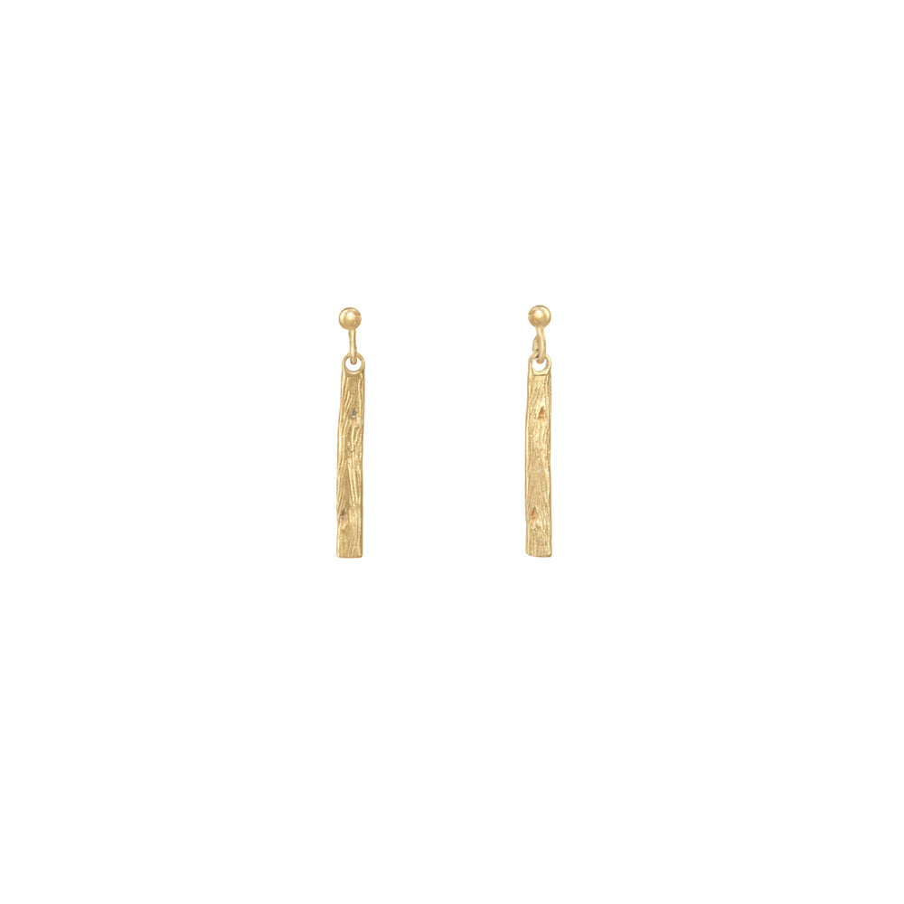 Vertical Koa Bar Earrings