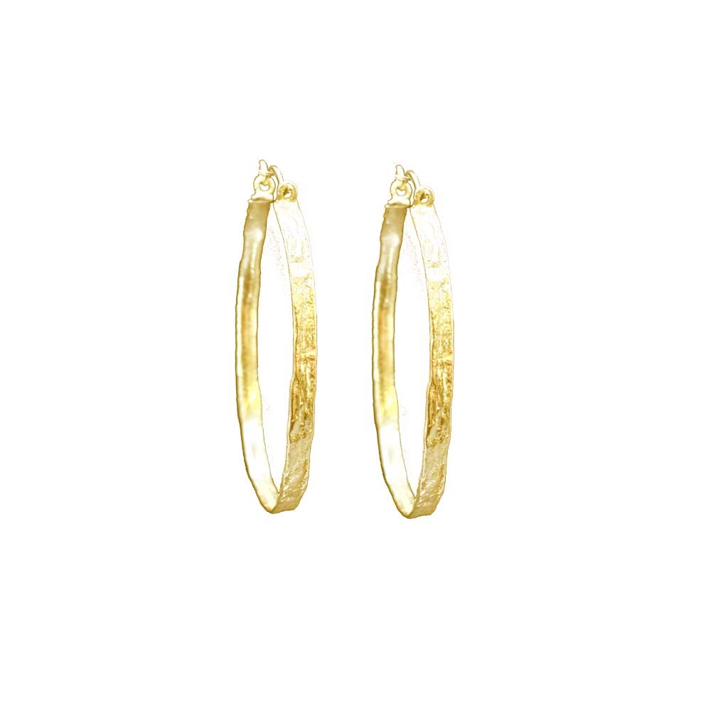 Thin Makiki Large Oval Hoops