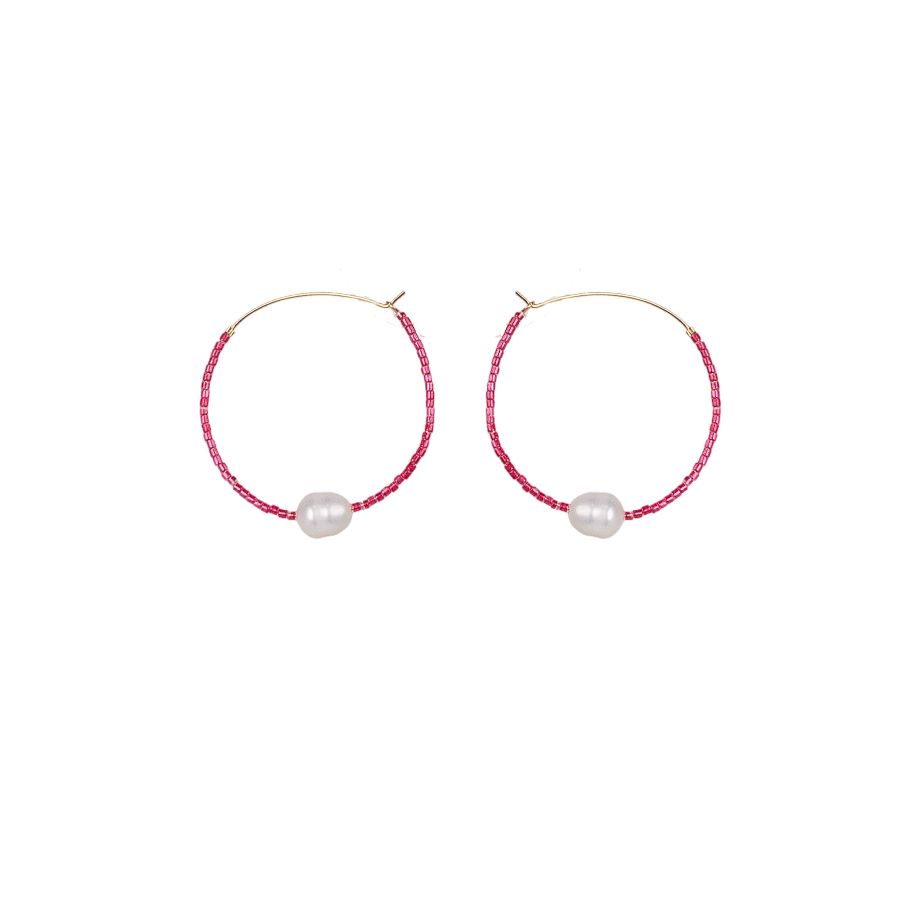 Cloud Hoops with Solitaire Pearl