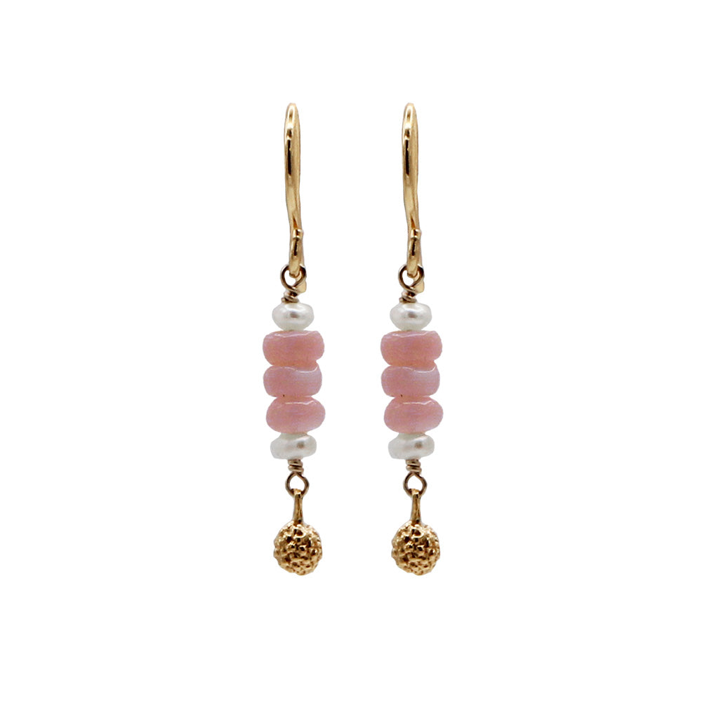 Gemstone & Pearl Earrings with Seed Pods