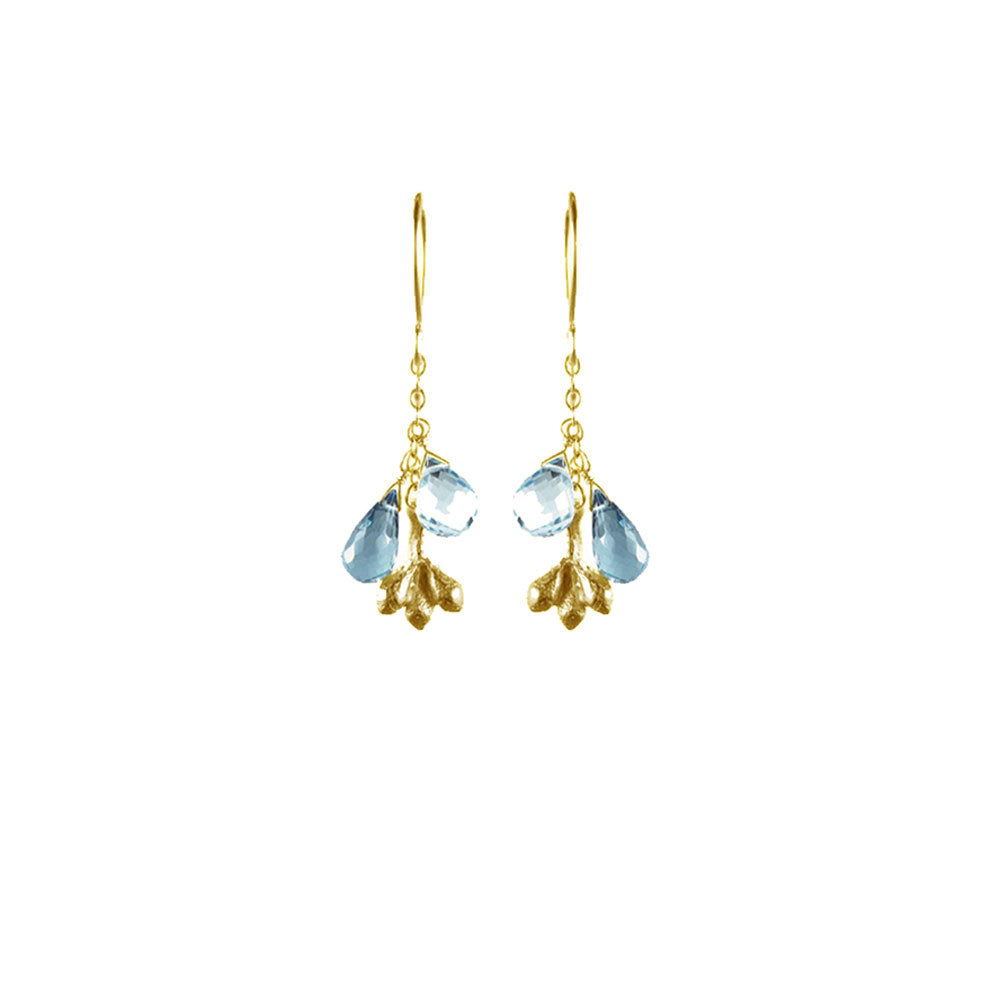 Pods with Stone Earrings