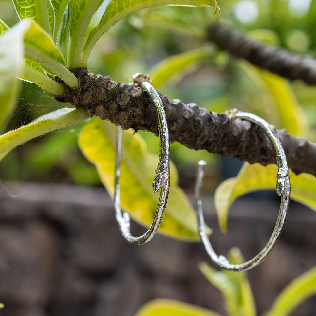 Large Branch Hoop Earrings