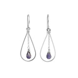 Teardrop with Briolette on Chain Earrings