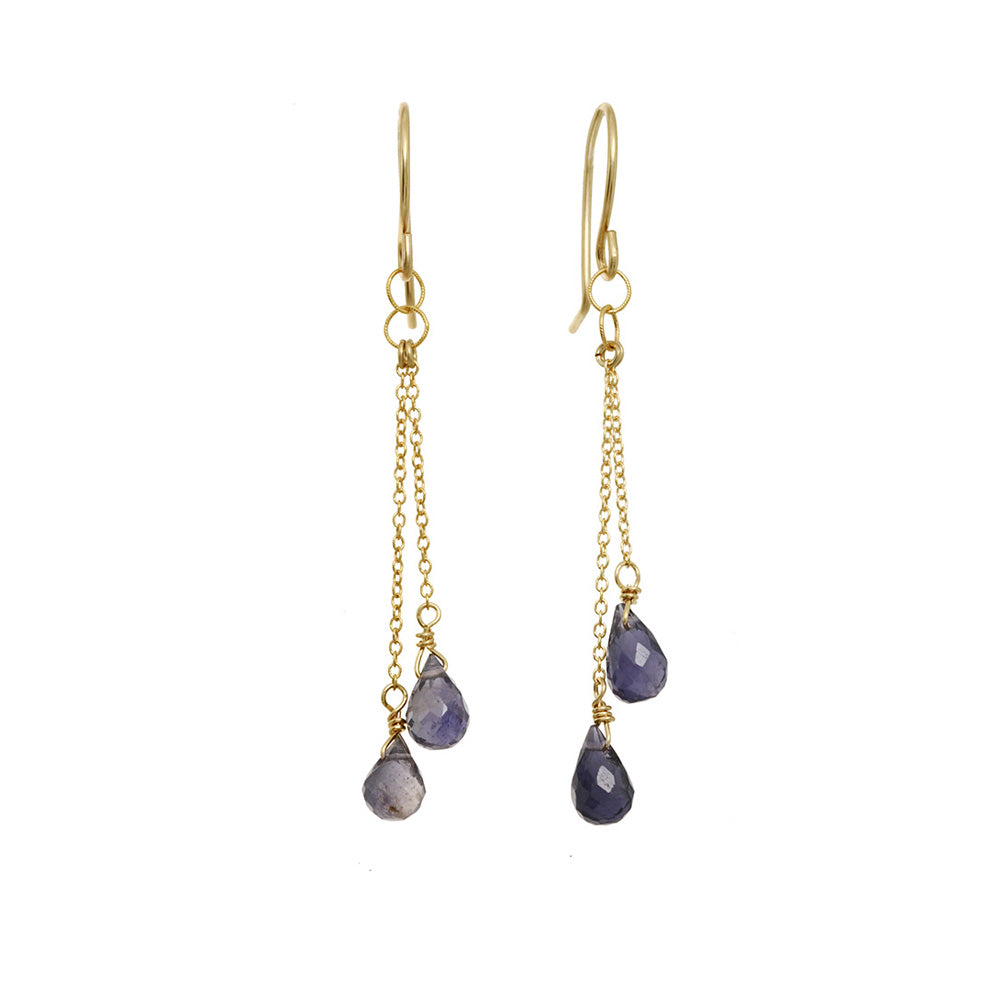 2 Briolettes on Chain Earrings