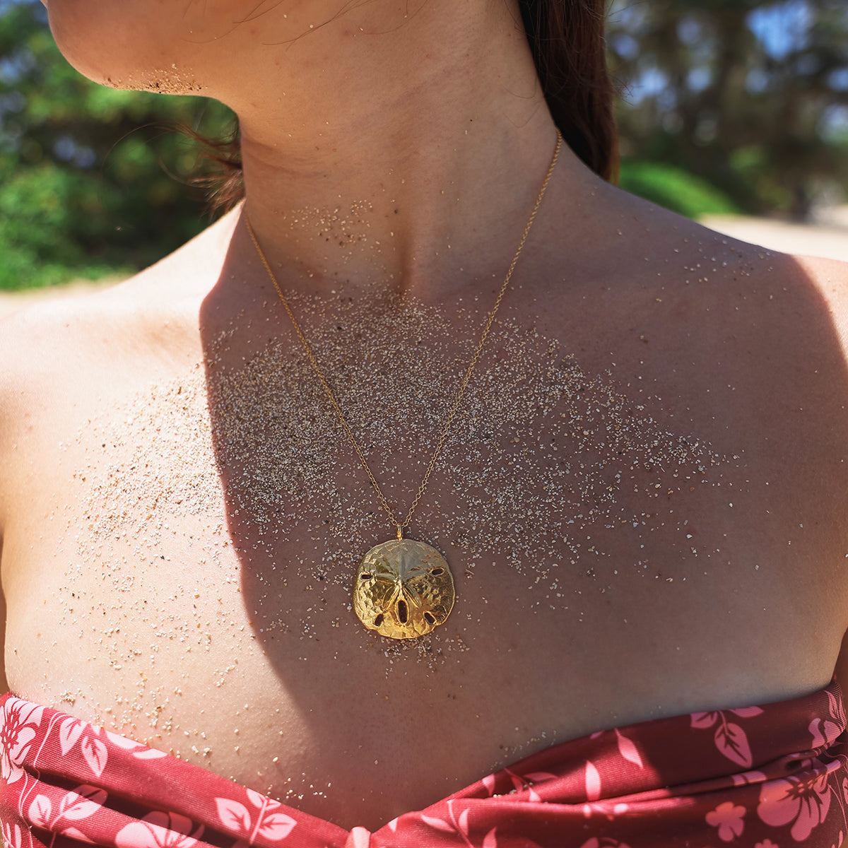 Extra Large Sand Dollar Necklace