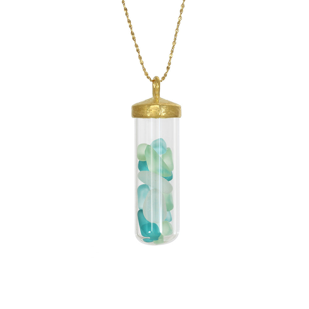 Large Seaglass Aquarium Tube | Makai | Handmade in Hawaii