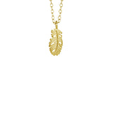 Curved Feather Necklace