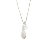 Half Maple Seed with Stone Necklace