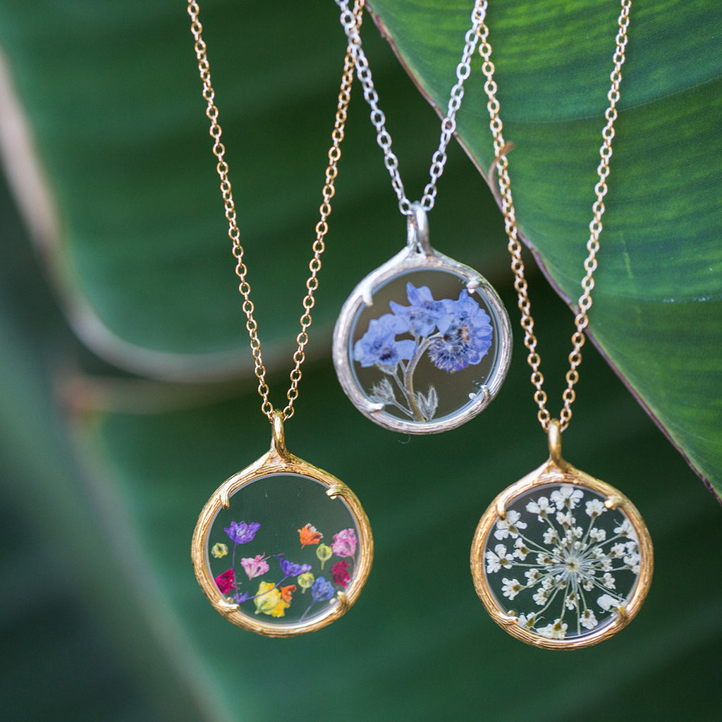 Pressed necklace on sale