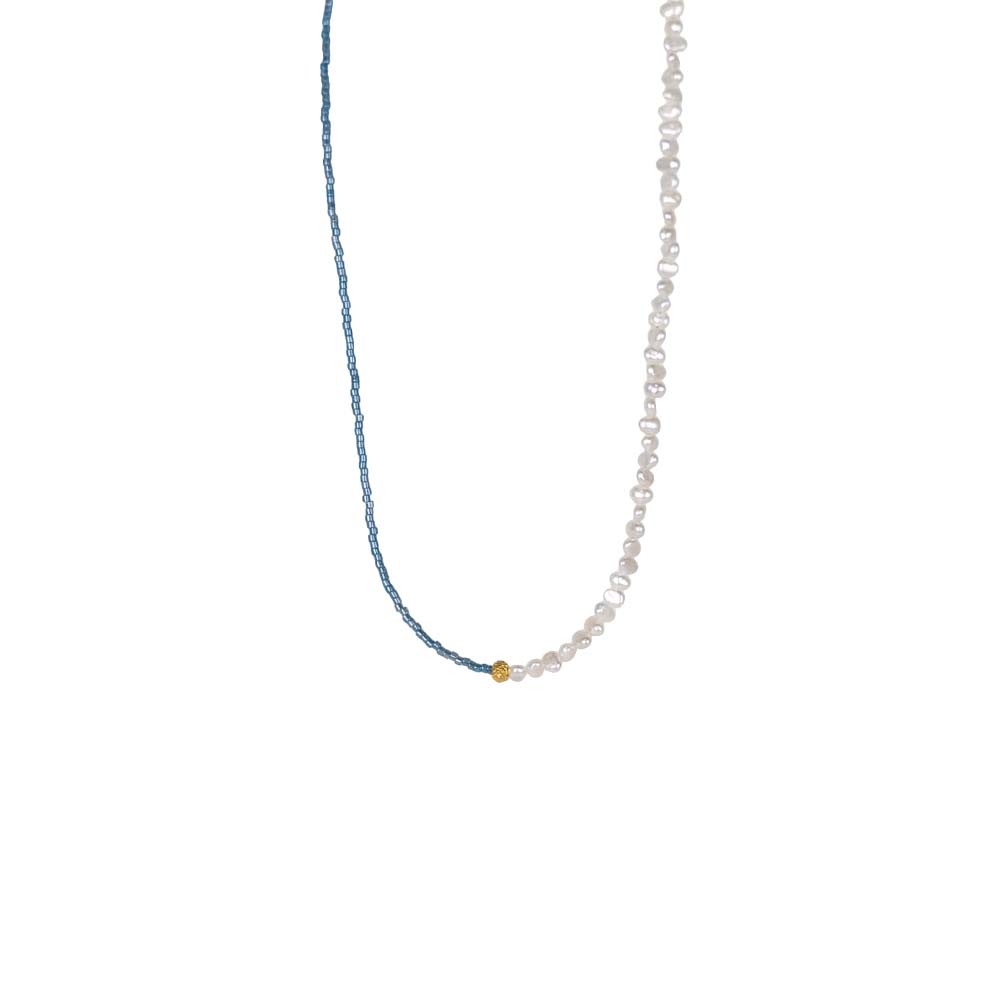 Cloud Necklace with Pearl Strand