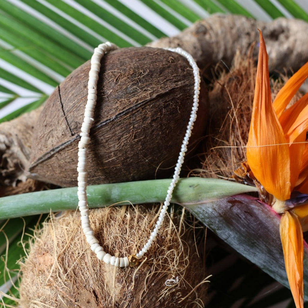 Coconut Shell Pearl Necklace | Made in Hawaii