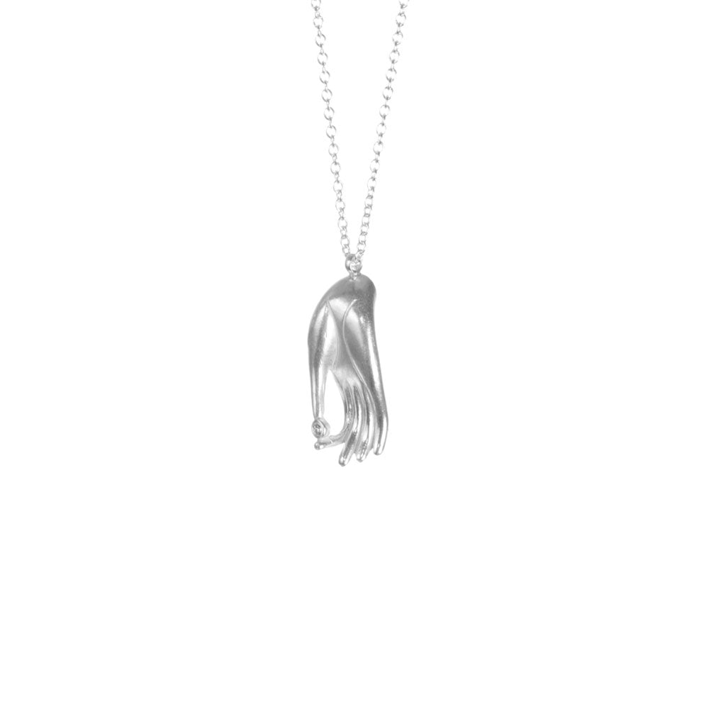 Small Mudra Pendant with Stone Necklace