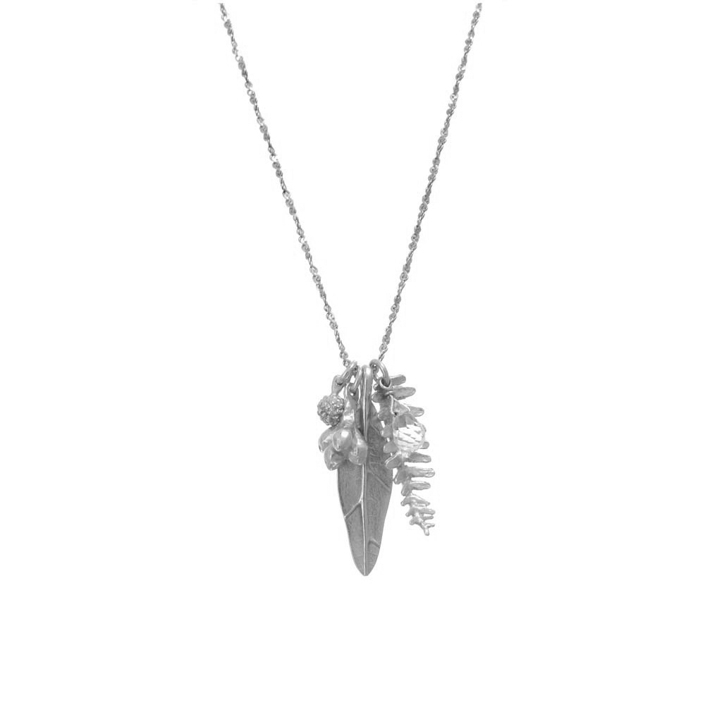 Tropical Charm Necklace (Vein Leaf, Kaimana Leaf, 4 Pod, and Seed Pod)