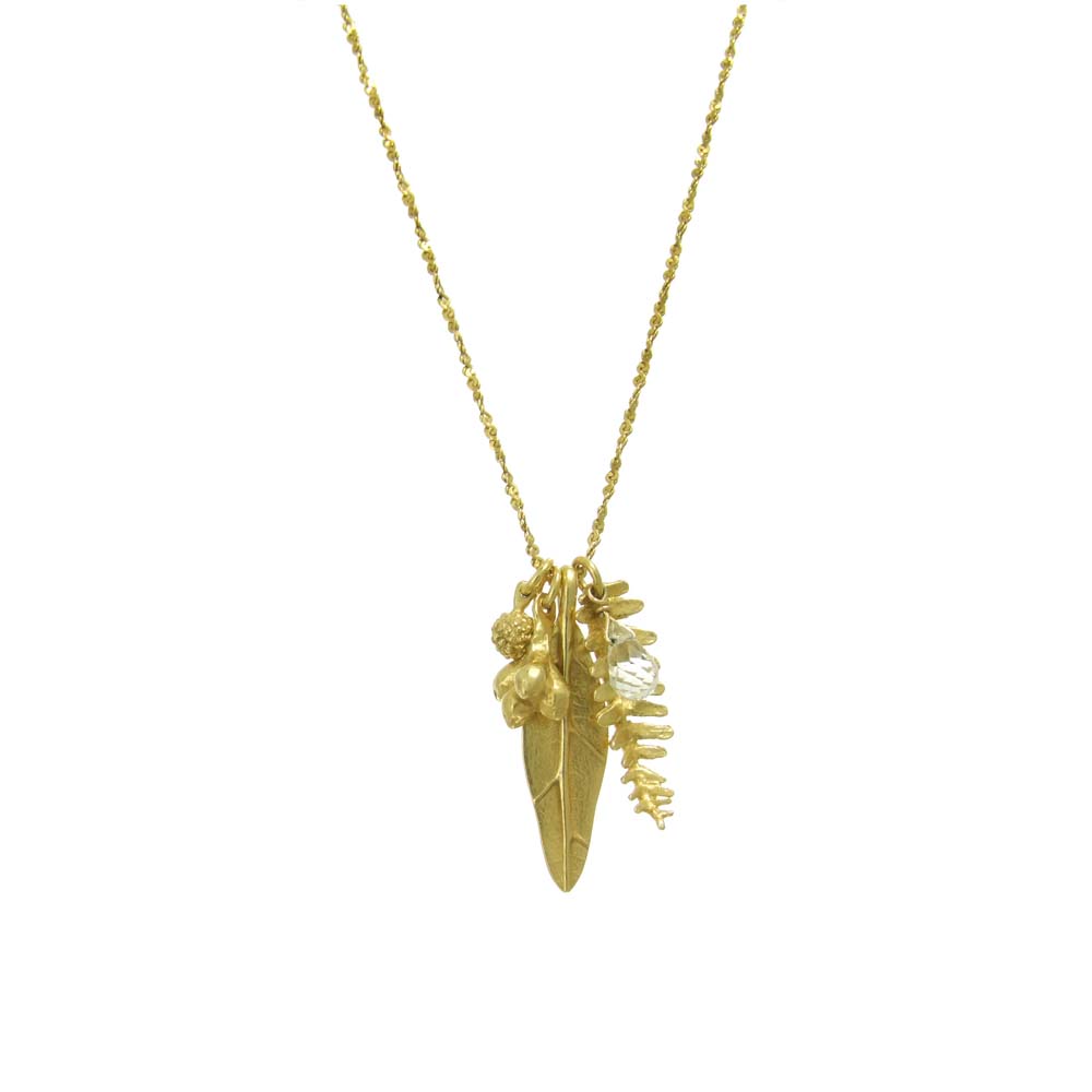 Tropical Charm Necklace (Vein Leaf, Kaimana Leaf, 4 Pod, and Seed Pod)