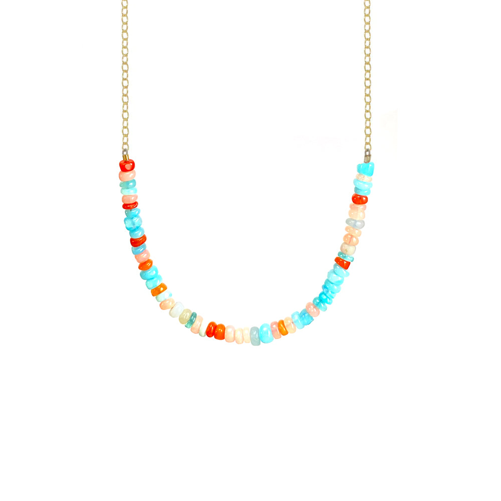 Candy Opal Rondelle Necklace