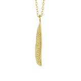 Large Half Plumeria Leaf Necklace