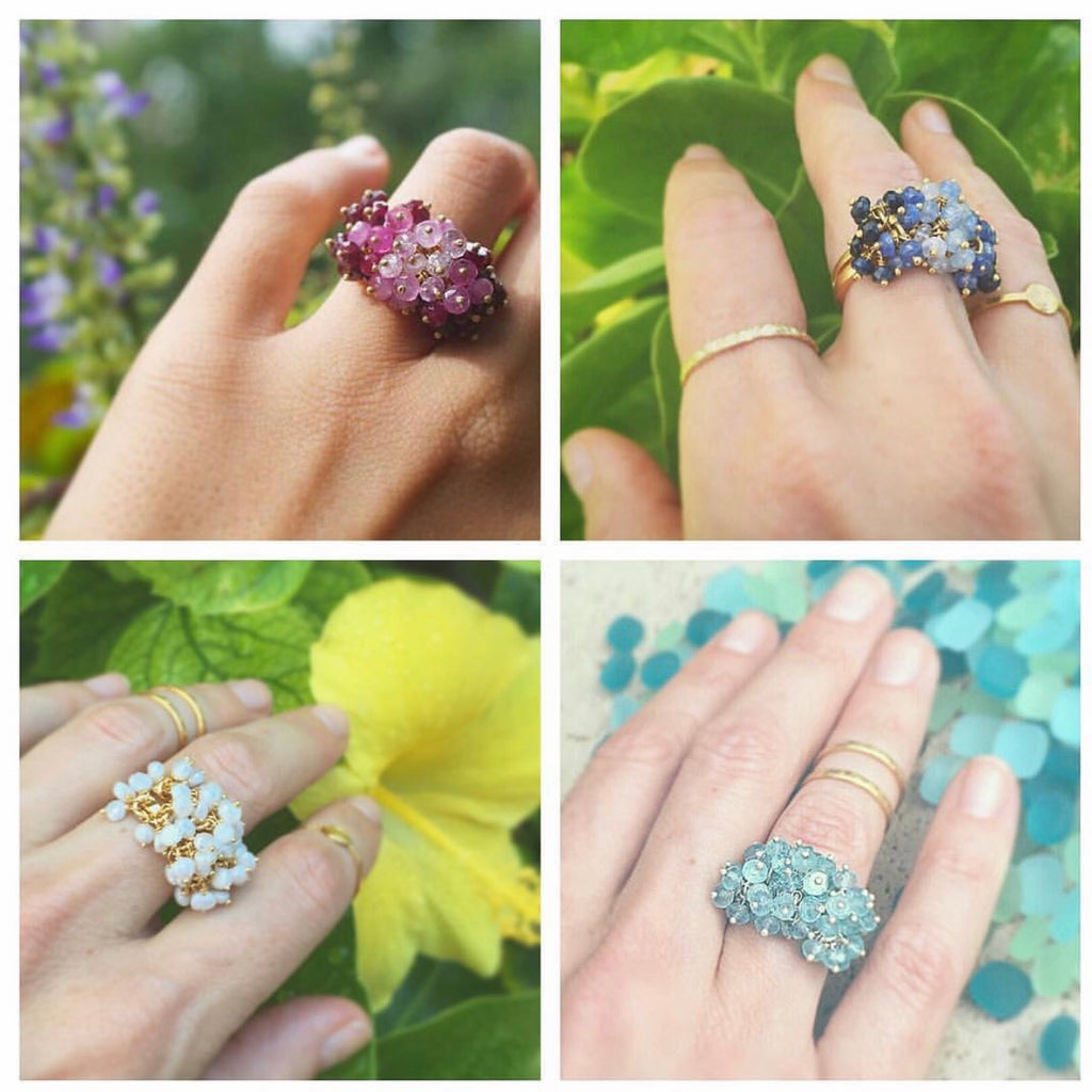 Gemstone Cluster Ring - Select Styles